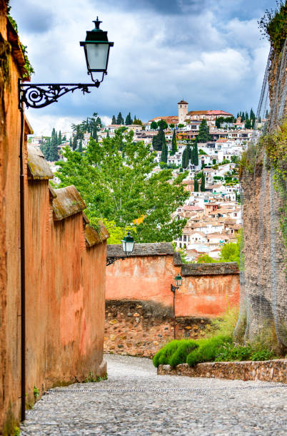 Granada, Spain - Albaicin Moorish medieval quarter, traditional arabic architecture of Andalusia