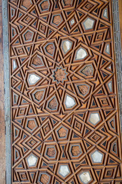 istock Ottoman Turkish  art with geometric patterns on wood 814520682