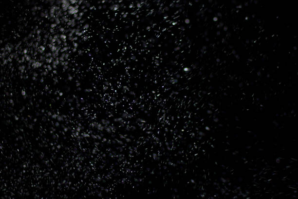 istock Snowstorm texture. Bokeh lights and Falling snow on a black background 814523810