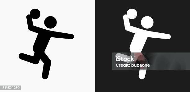 Dodgeball Icon On Black And White Vector Backgrounds Stock Illustration - Download Image Now