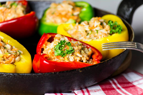 istock pepper stuffed with rice and meat 814531836