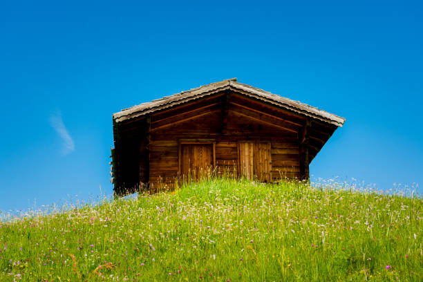 Log cabin in the mountain,Dolomiten,South-Tirol,Italy.