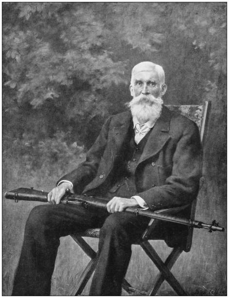 istock Antique photo of paintings: Man 814564680
