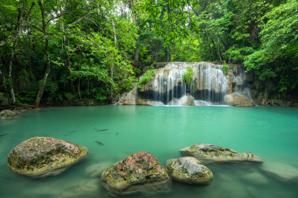istock Erawan waterfall located Kanchanaburi Province, Thailand 814567176