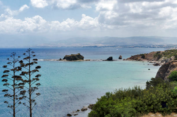 Beach near Aphrodite bath in Polis, Cyprus