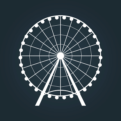 Ferris Wheel icon. Vector illustration.