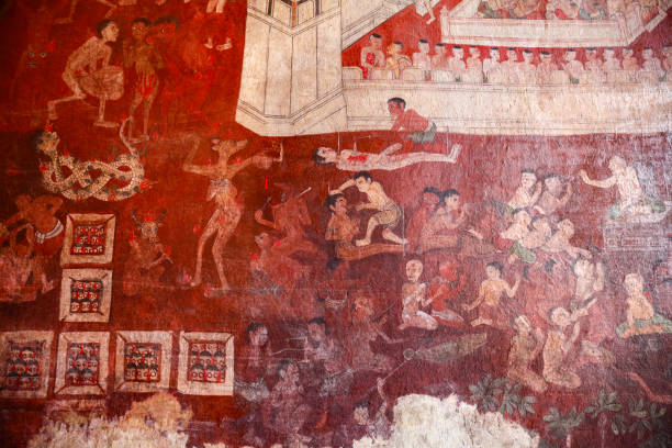 istock Scene from the hell at Wat Dusidaram Woravihara 814590898