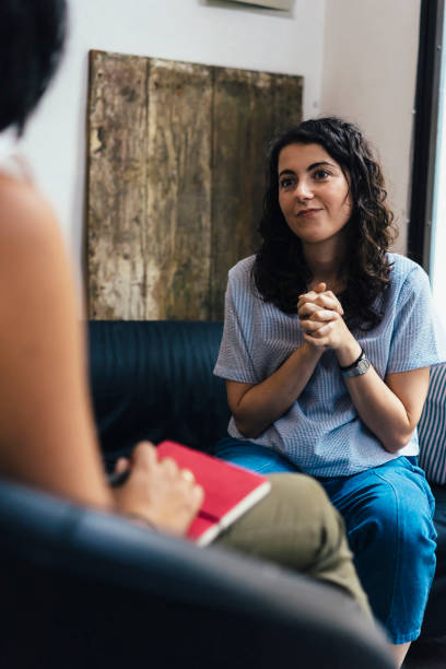 istock Woman during a psychotherapy session 814596220