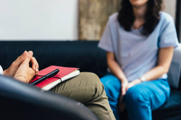istock Woman during a psychotherapy session 814596806