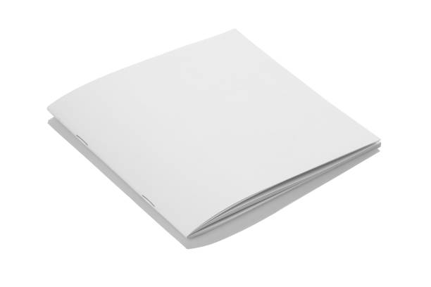 istock Folded White Blank Brochure Magazine Cover for Mockups 814599612