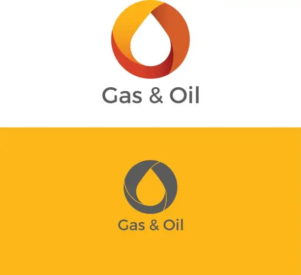 Vector illustration of Gas and Oil Logo