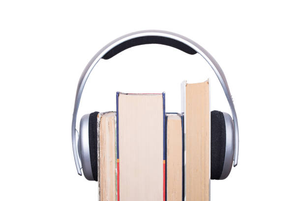 istock Headphones, Books, Audio Equipment concept composition 814622556