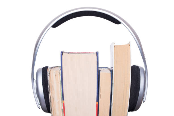 istock Headphones, Books, Audio Equipment concept composition 814622570