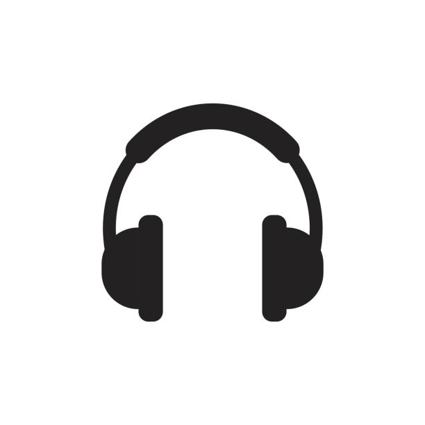 Headphone vector icon. Earphone headset sign illustration. vector art illustration