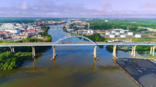 Photo of Breathtaking aerial view of Tower Drive Bridge, Green Bay