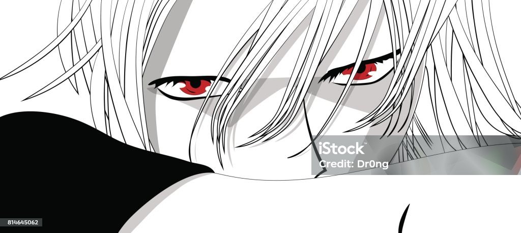 Ilustración de Ojos De Anime Ojos Rojos Sobre Fondo Blanco Cara De Anime De  Dibujos Animados Ilustración De Vector y más Vectores Libres de Derechos de  Estilo manga - iStock