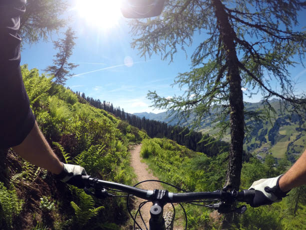istock Magical bike trail in Austrian Alps 814663822