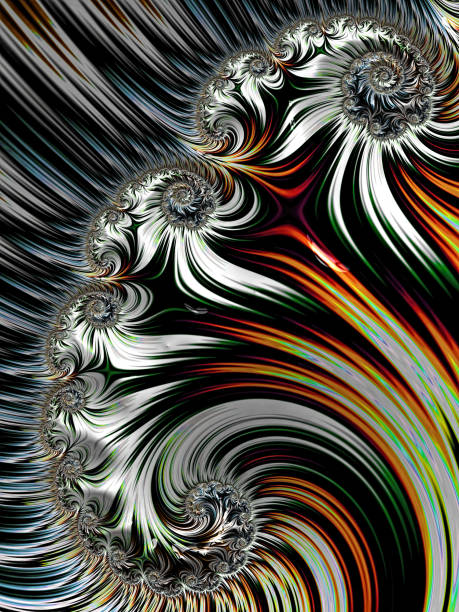 istock Digital art - detailed spirals and stripes 814663848
