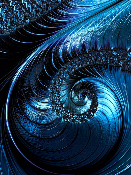 istock Digital art - ornate spiral with light effects 814666658