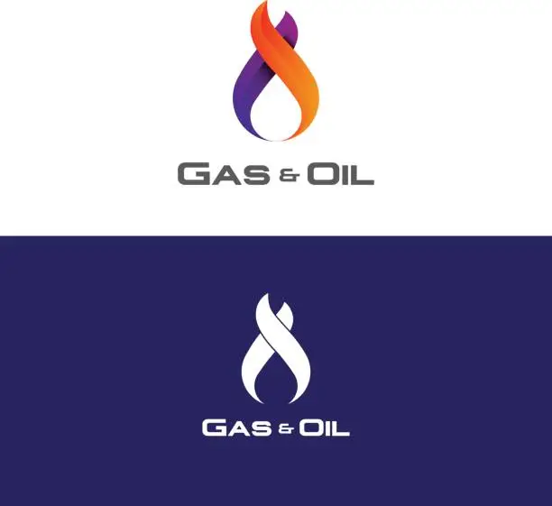 Vector illustration of Gas and Oil Logo