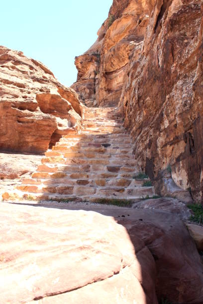 istock Ancient Stone Staircase in Petra - Jordan 814700472