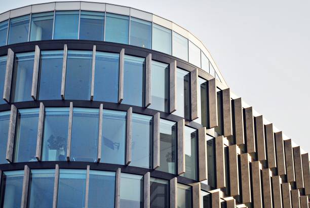 istock Modern building.Modern office building with facade of glass 814700656