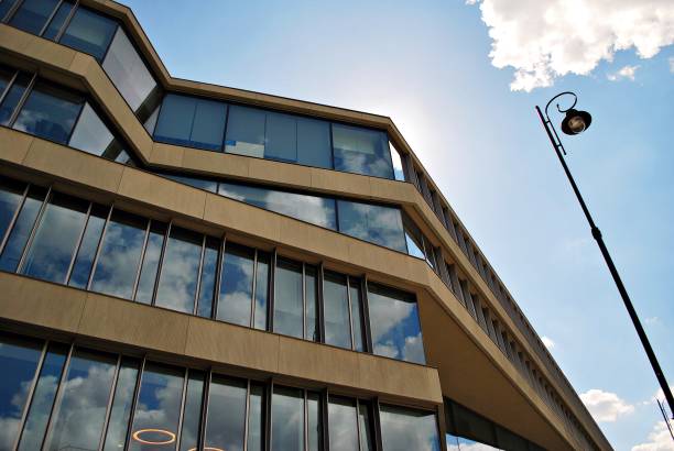 istock Modern building.Modern office building with facade of glass 814701006