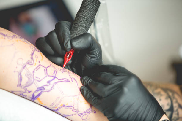 istock Close Shot of a Tattoo Being Applied 814705878