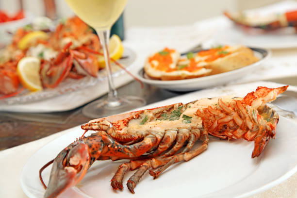 Langosta para la cena - foto de stock