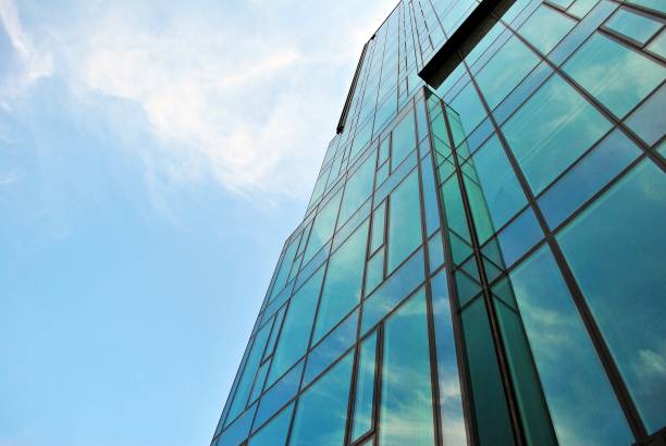 istock Modern building.Modern office building with facade of glass 814709188
