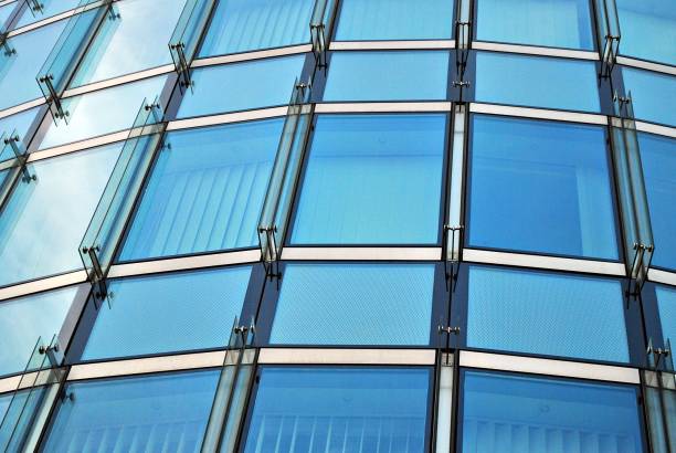 istock Modern building.Modern office building with facade of glass 814712326