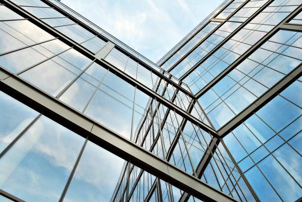 istock Modern building.Modern office building with facade of glass 814712412