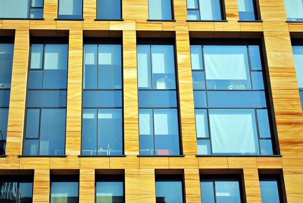 istock Modern building.Modern office building with facade of glass 814722170