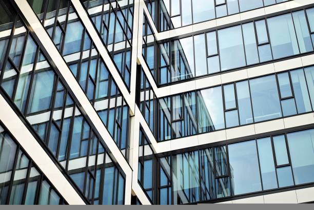 istock Modern building.Modern office building with facade of glass 814722636