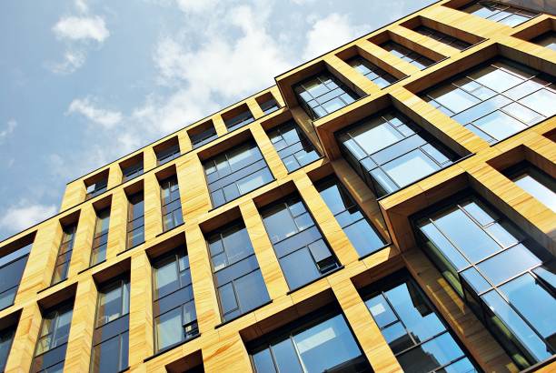 istock Modern building.Modern office building with facade of glass 814730762