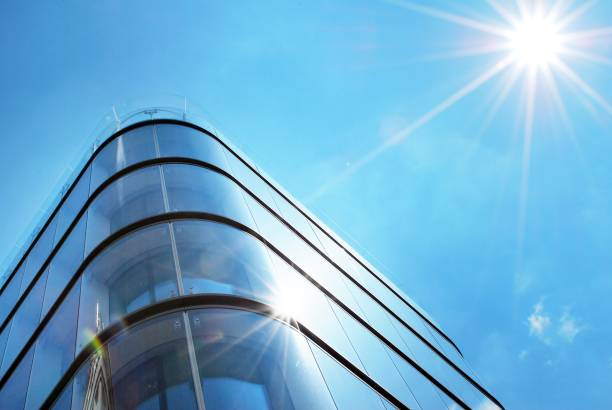 istock Modern building.Modern office building with facade of glass 814742018
