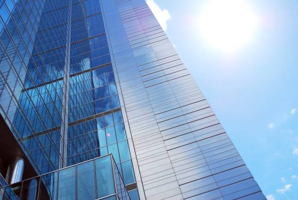 istock Modern building.Modern office building with facade of glass 814751098