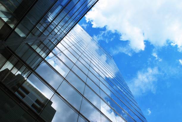 istock Modern building.Modern office building with facade of glass 814756048