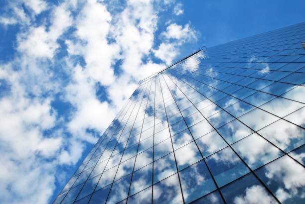 istock Modern building.Modern office building with facade of glass 814756292