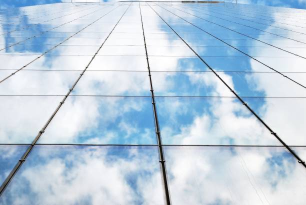 istock Architecture details Modern Building Glass facade Business background 814756340