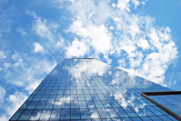 istock Modern building.Modern office building with facade of glass 814756374