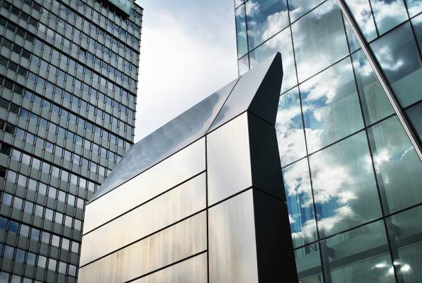 istock Modern building.Modern office building with facade of glass 814758578