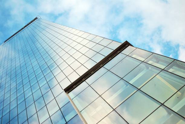 istock Modern building.Modern office building with facade of glass 814758882