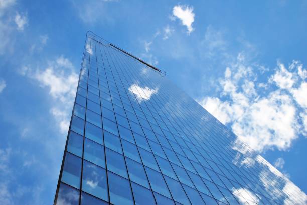 istock Modern building.Modern office building with facade of glass 814758940