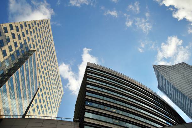 istock Modern building.Modern office building with facade of glass 814761312