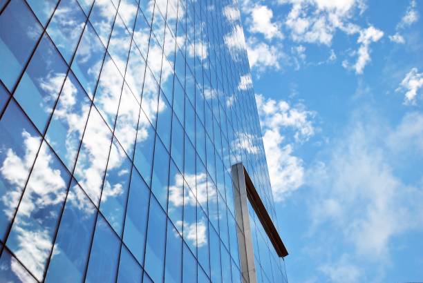 istock Modern building.Modern office building with facade of glass 814761466