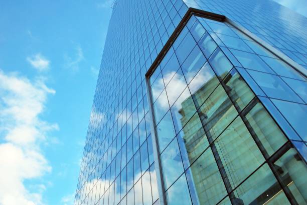 istock Modern building.Modern office building with facade of glass 814761612