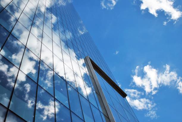 istock Modern building.Modern office building with facade of glass 814763984