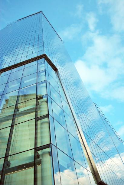 istock Modern building.Modern office building with facade of glass 814764202