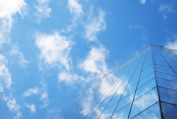 istock Modern building.Modern office building with facade of glass 814764568